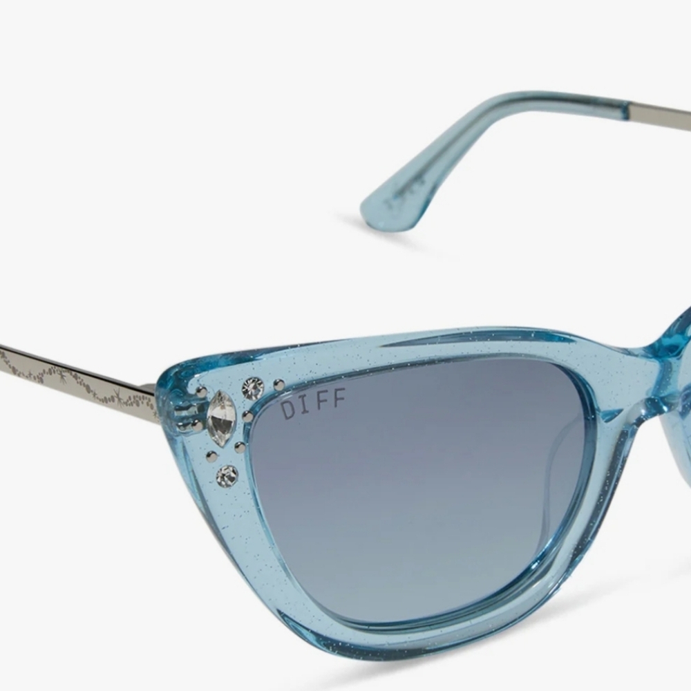 DIFF Eyewear Blue Cat-Eye Sunglasses - Picture 3 of 7